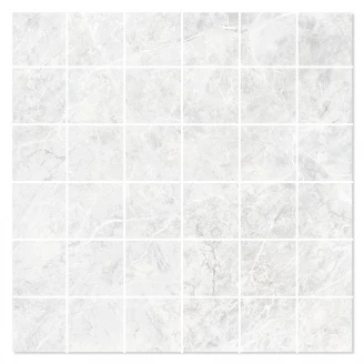 Marmor Mosaik Klinker Montargil Hvid Poleret 30x30 (5x5) cm-2